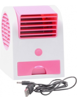 JM Car Home USB or Battery Mini Water Fan Bladeless Air Cooler Conditioner 3 Blade Table Fan(Multico