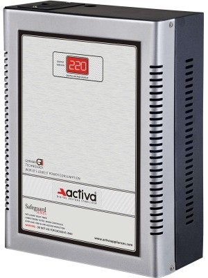 ACTIVA ( 5 KVA /140-300 VOLTS SILVER-BLACK ) DIGITAL AC VOLTAGE STABILIZER(SILVER-BLACK)