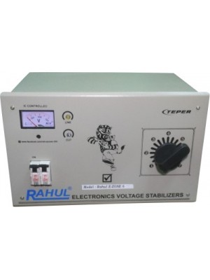 RAHUL E-ZONE A6 KVA/24 AMP IN PUT 90-260 VOLT MAIN LINE AUTO CUT Auto Cut Stabilizer(LG GRAY)