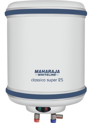Maharaja Whiteline 25 L Storage Water Geyser(White, Blue, Water Heater Classico Super 25 Ltr)