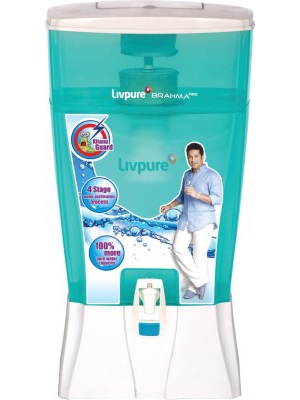 Livpure Brahma Neo 16 L Gravity Based Water Purifier(White, Sea Green)