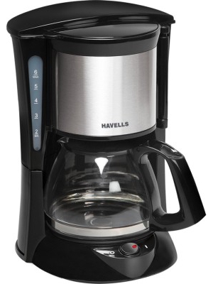 Havells Drip cafe 6 6 cups Coffee Maker(Black & Silver)