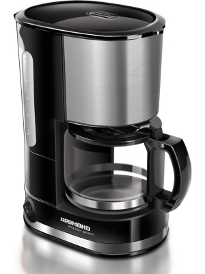 REDMOND RCM-M1507 3 cups Coffee Maker(Black, Metallic)