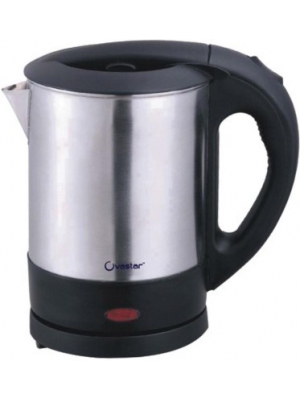 Ovastar OWEK-141 Electric Kettle(1 L, Silver, Black)