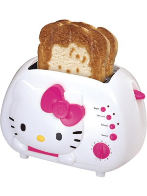 Hello Kitty 2-Slice Wide Slot Pop Up Toaster