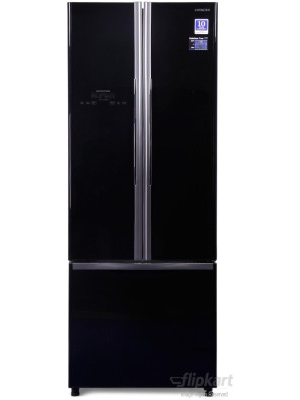 Hitachi 456 L Frost Free French Door Bottom Mount Refrigerator(R-WB480PND2, Glass Black, 2016)