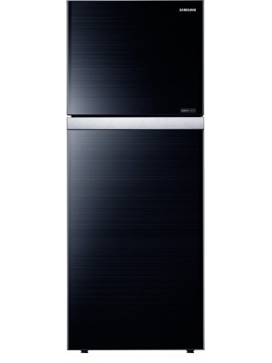 SAMSUNG 415 L Frost Free Double Door Refrigerator(RT42HAUDEGL, Glass Black)