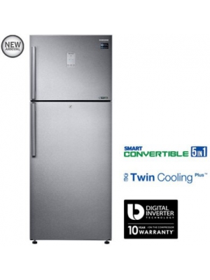 SAMSUNG 465 L Frost Free Double Door Refrigerator(RT47K6358SL, EZ Clean Steel, 2016)