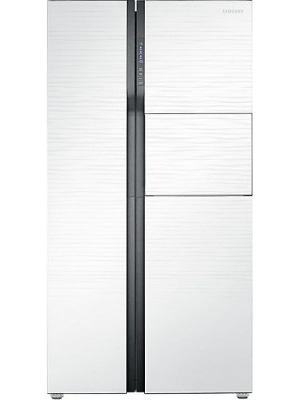 SAMSUNG 591 L Frost Free Side by Side Refrigerator(RS554NRUA1J/TL, Shiny River White, 2016)