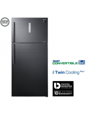 SAMSUNG 670 L Frost Free Double Door Refrigerator(RT65K7058BS/TL, Black Inox)