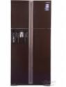Hitachi 586 L Frost Free Side by Side Refrigerator(R-W660PND3, Glass Brown)