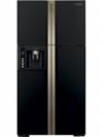Hitachi 638 L Frost Free Side by Side Refrigerator(R-W720FPND1X, Glass Black, 2016)