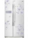 LG 581 L Frost Free Side by Side Refrigerator(GCB 207 GPQV, Bouquet White)