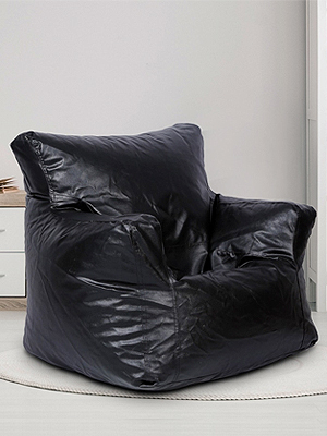 Ricky XXXL Filled Bean Bag in Black Colour by SGS Industries