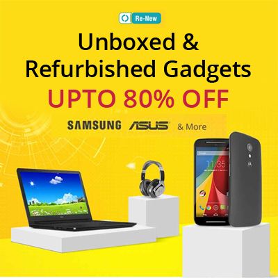 Upto 80% Off ,Unboxed & Refurbished Gadgets