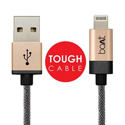 boAt Indestructible Apple Certified Lightning Cable (Gold)