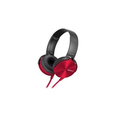 Sony MDR-XB450 On-Ear Extra Bass Headphones (Red)