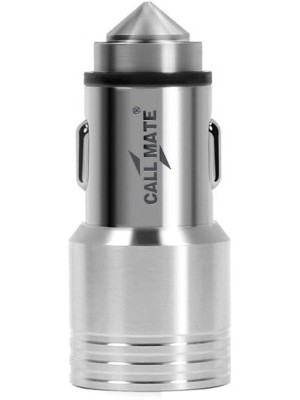 Callmate 2.4 amp Turbo Car Charger(Silver)