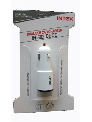 Intex 2.0 amp Car Charger(White)