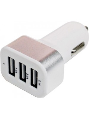 MiiCreations 2.1 amp Turbo Car Charger(White)