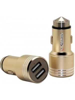Reliable 2.1 amp Turbo Car Charger(Gold)