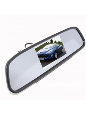 AutoParx 4.3 Digital Tft Lcd Screen Rearview Mirror Monitor Car Reverse For Backup Camera Black LCD(