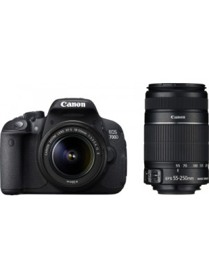 Canon EOS 700D DSLR Camera (Body with EF S18 - 55 mm IS II and EF S55 - 250 mm IS II)(Black)