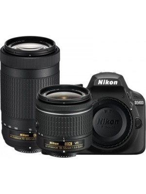 Nikon D3400 DSLR Camera with Lens AF-P DX NIKKOR 18 - 55 mm f/3.5 - 5.6G VR & AF-P DX NIKKOR 70 - 30