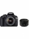 Canon EOS 1200D (Dual Kit EF S18 - 55 mm IS II and EF 50 mm f/1.8 II) DSLR Camera(Black)