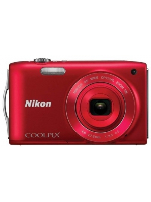 Nikon S3300 Point & Shoot Camera(Red)