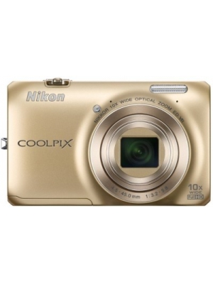 Nikon S6300 Point & Shoot Camera(Gold)