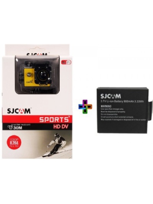 SJCAM Sjcam 4000 Sj _8 Sjcam 4000 Wifi Yellow_1Battery Sports & Action Camera(Yellow)