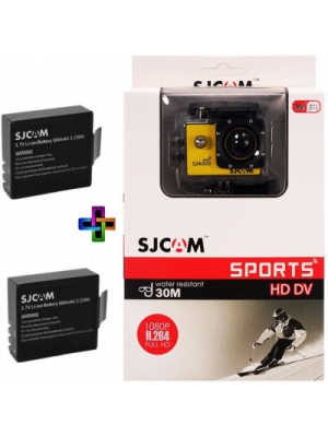 SJCAM Sjcam 4000 Sj _9 Sjcam 4000 Wifi Yellow_2Battery Sports & Action Camera(Yellow)