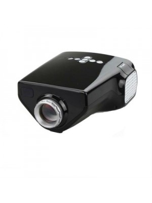 Shrih 50 lm LCD Corded & Cordless Portable Projector(Black)