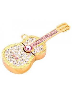 Digitalk Solution Fancy Gold Guitar Shape 8 GB Pen Drive(Gold)