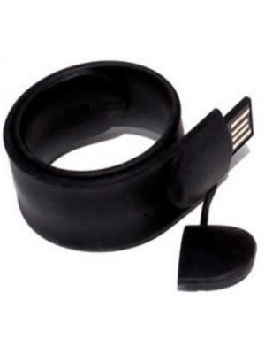 eShop Pvc Rubber Plugable Slap Wrist Band With Hidden USB 16 GB Pen Drive(Black)