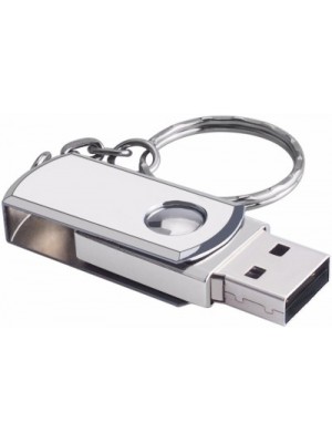 eShop Swivel Metal Keychain USB FlashDrive 4 GB Pen Drive(Silver)
