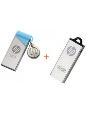 HP V215B+V220W 32 GB Pen Drive(Silver, Blue)