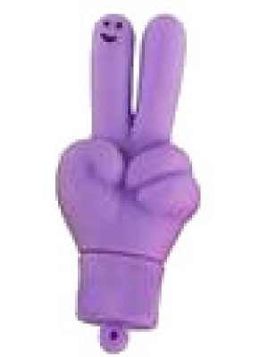 Microware Hands V Shape 4 GB Pen Drive(Purple)