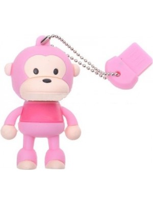 Microware Monkey Pink Shape Designer 4 GB Pendrive(Pink)