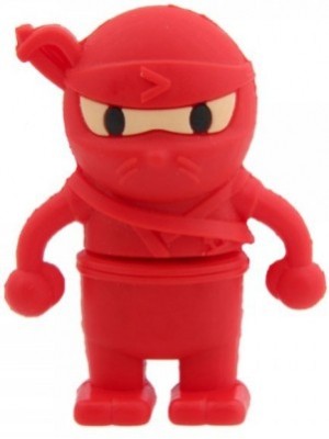 Microware Red Ninja 64 GB Pen Drive(Multicolor)