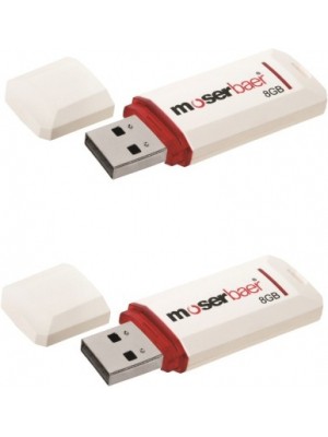 Moserbaer Pack -2 Knight 8 GB Pen Drive(White)