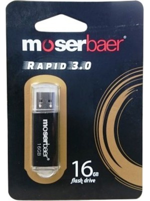 Moserbaer Rapid 3.0 16 GB Pen Drive(Black)