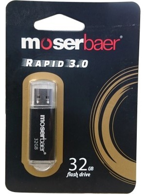Moserbaer Rapid USB 3.0 32 GB Pen Drive(Black)