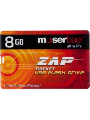 Moserbaer Zap Credit Card Shape 8 GB Pen Drive(Red)