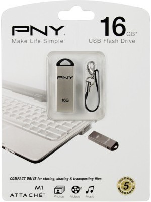 PNY USB Flash Drive M1 Attache 16GB 16 GB Pen Drive(Silver)