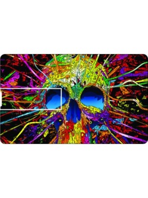 Printland Credit Card Colorful Skull 8 GB Pen Drive(Multicolor)
