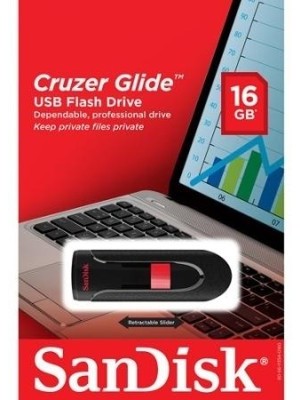 SanDisk Cruzer Glide CZ60 16 GB Pen Drive(Black)