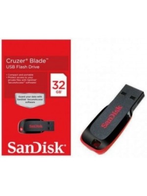 SanDisk (PACK OF 2) 32 GB Pen Drive(Black, Red)