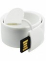 eShop Genuine PVC Bracelet Shaped Slap Wrist Band USB Flash Drive 16 GB Pen Drive(White)